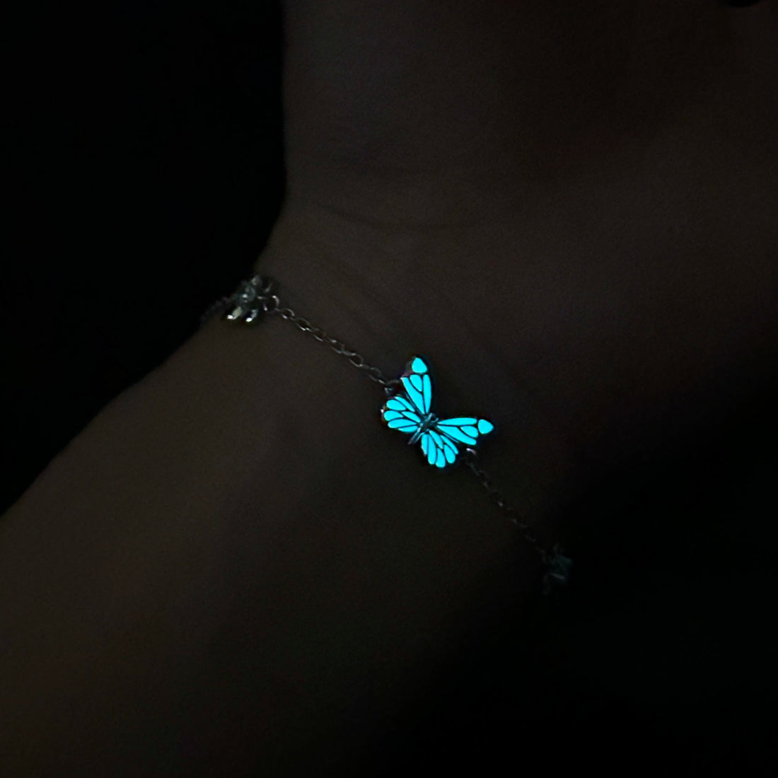 PULSERA MARIPOSA AZUL SUEÑO LUMINOSO