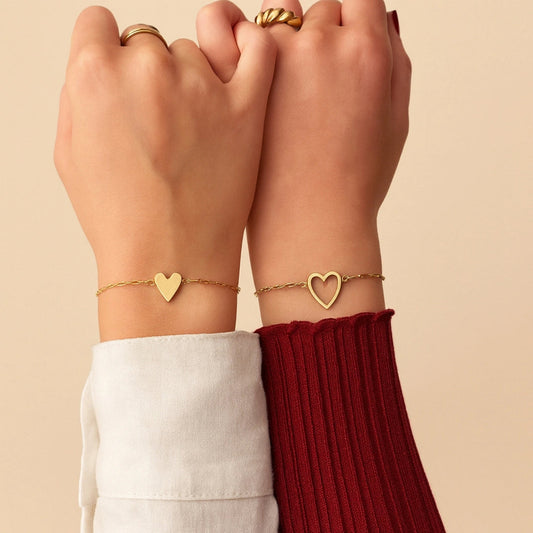 PULSERAS DE CORAZONES PARA MADRE E HIJA