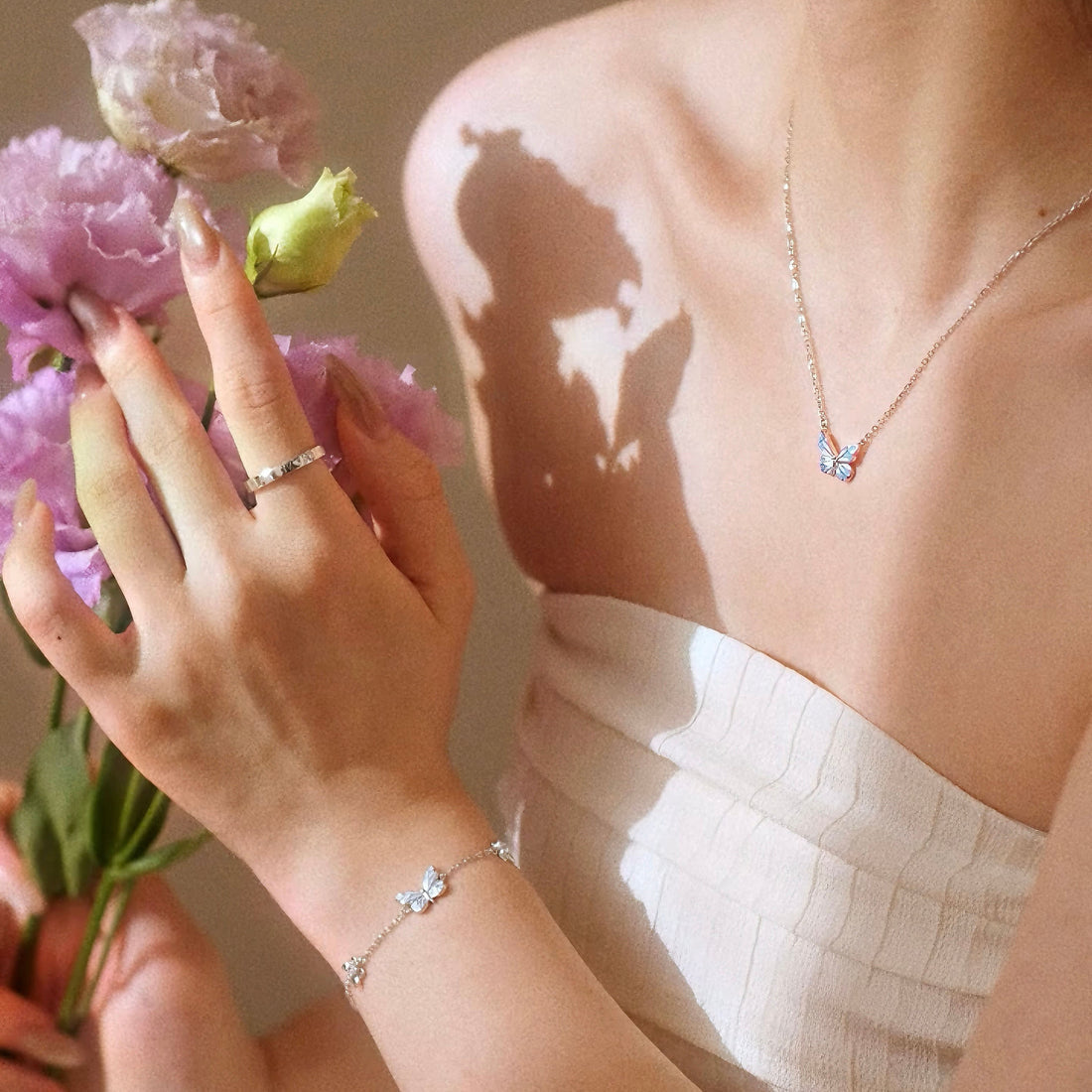 PULSERA MARIPOSA AZUL SUEÑO LUMINOSO