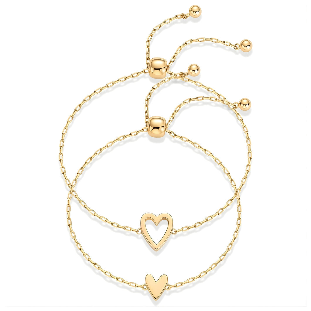 PULSERAS DE CORAZONES PARA MADRE E HIJA