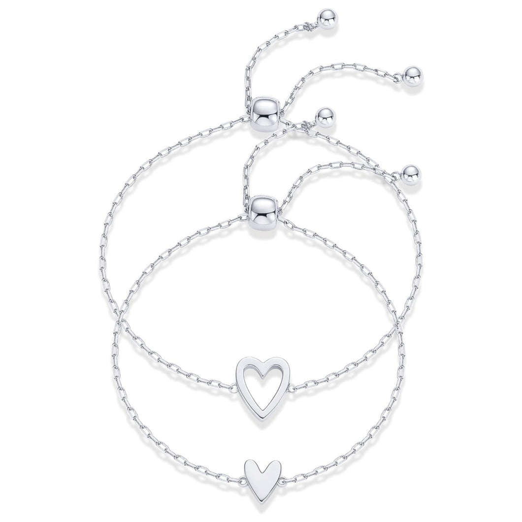 PULSERAS DE CORAZONES PARA MADRE E HIJA
