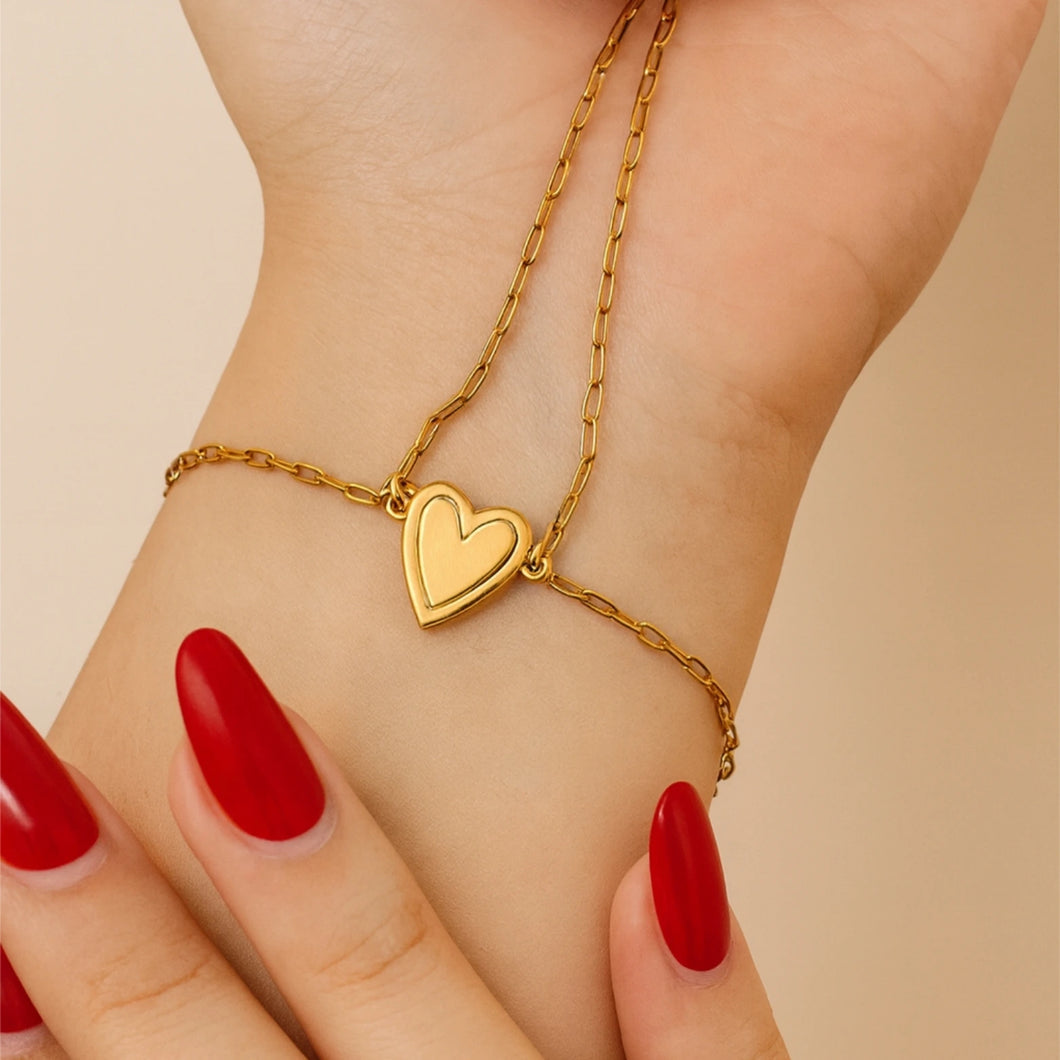 PULSERAS DE CORAZONES PARA MADRE E HIJA