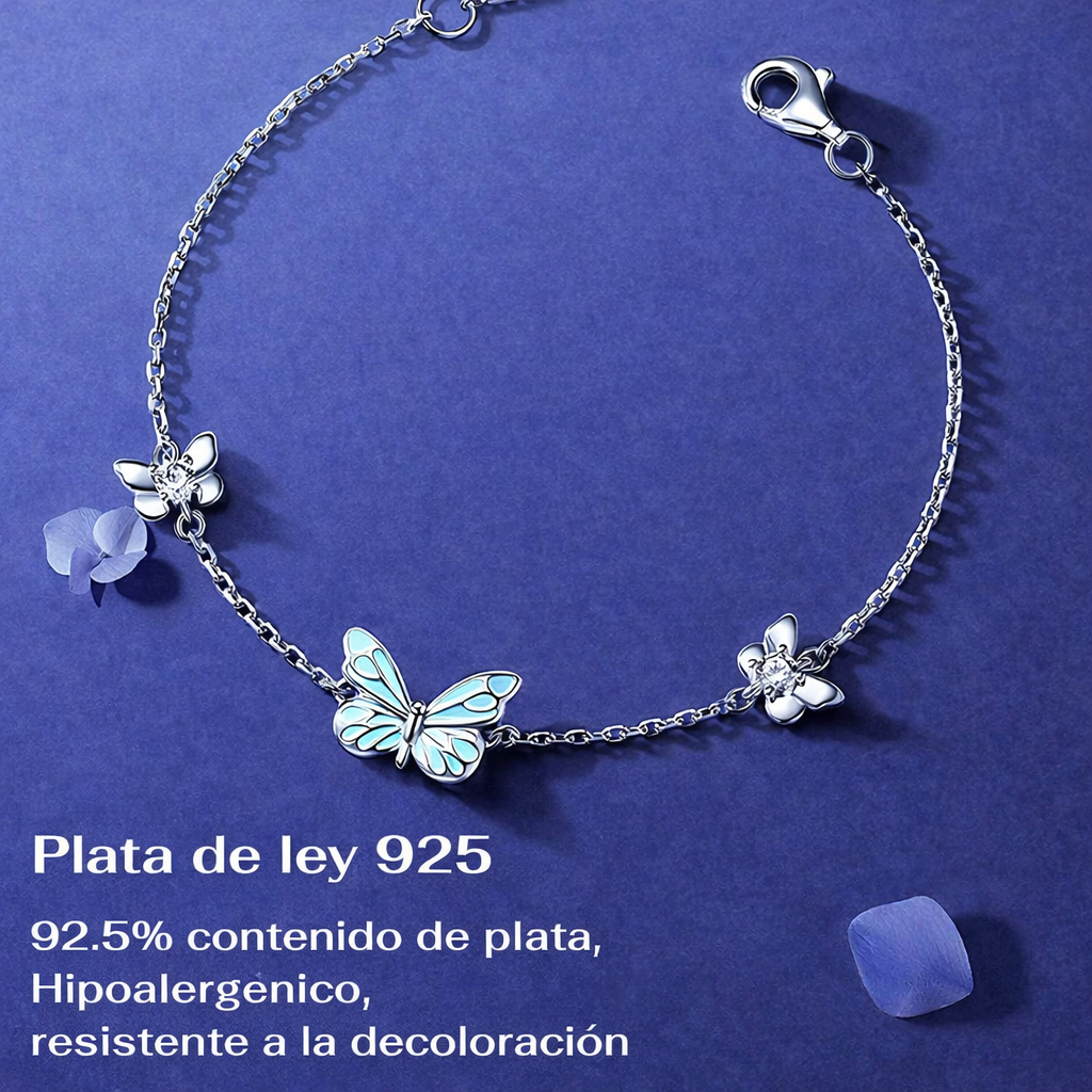 PULSERA MARIPOSA AZUL SUEÑO LUMINOSO